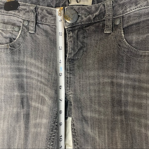 Free People Gray  Distressed Skinny Jeans Low Mid - Picture 8 of 11
